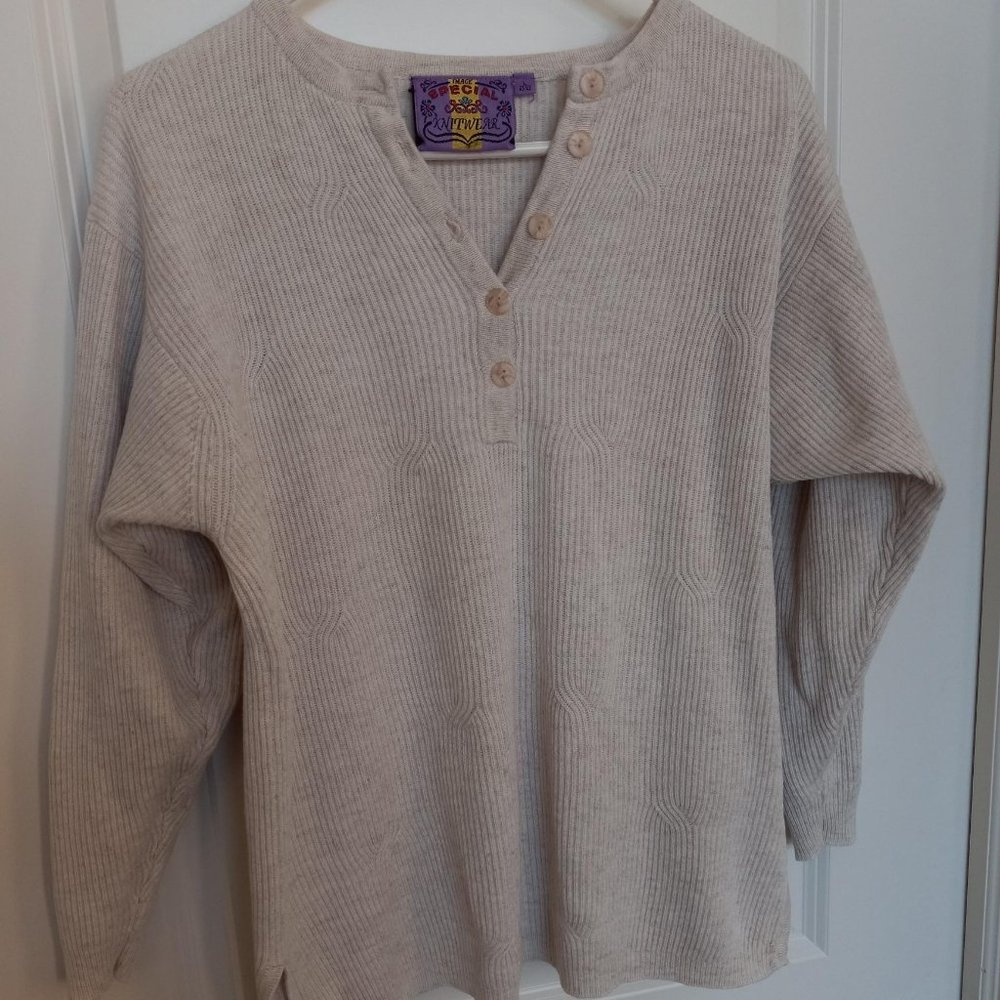 Oatmeal Knit Sweater Size M